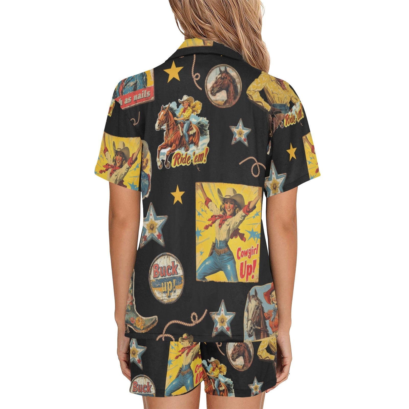 Baha Ranch Vintage Cowgirl Collage Western Pajama Set by Baha Ranch Western Wear - product image 4