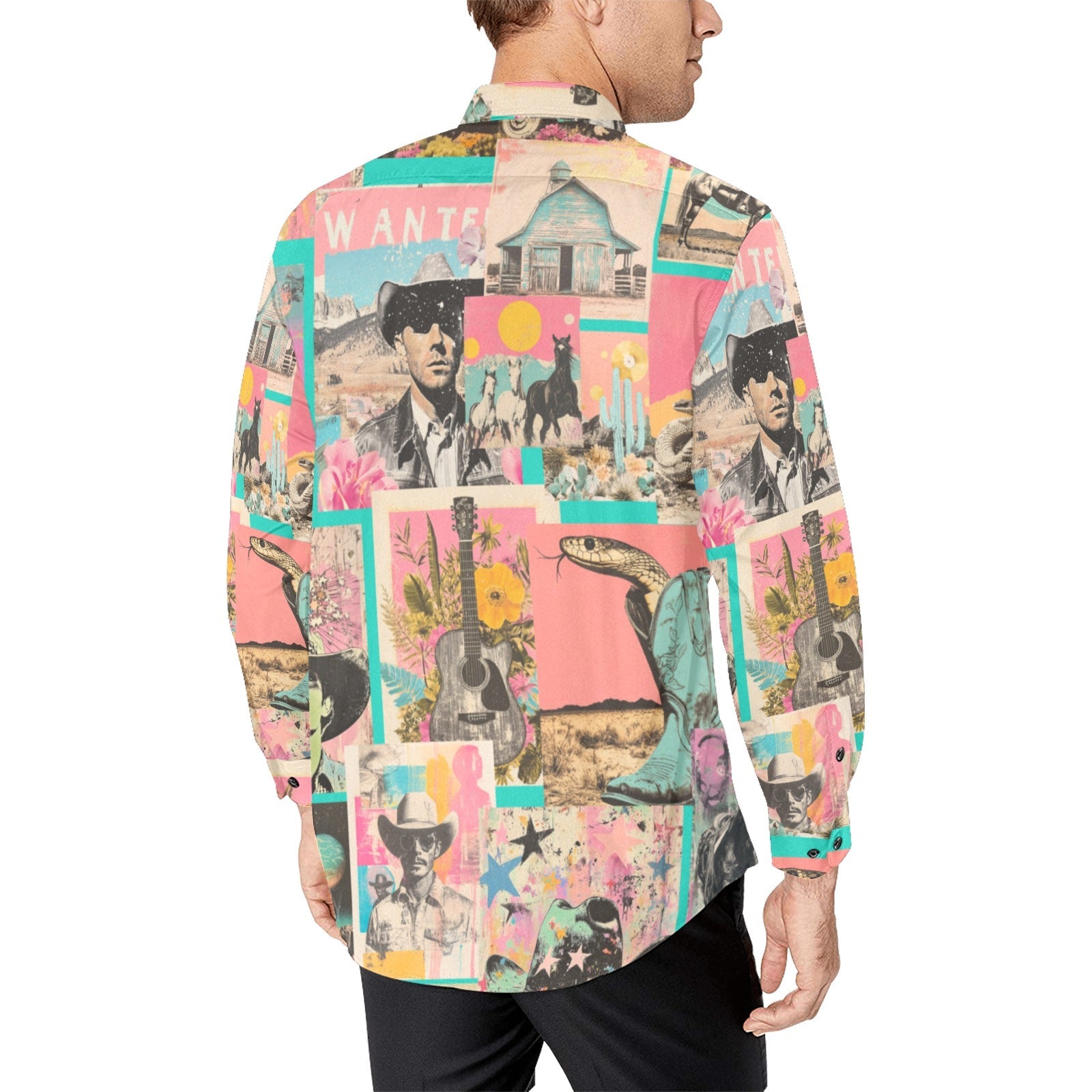 Baha Ranch Pop Western Collage Unisex Button Up Shirt by Baha Ranch Western Wear - product image 4