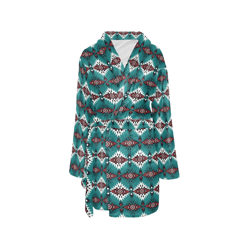 Baha Ranch Teal Aztec Women's Western Bath Robe by Baha Ranch Western Wear - product image 7