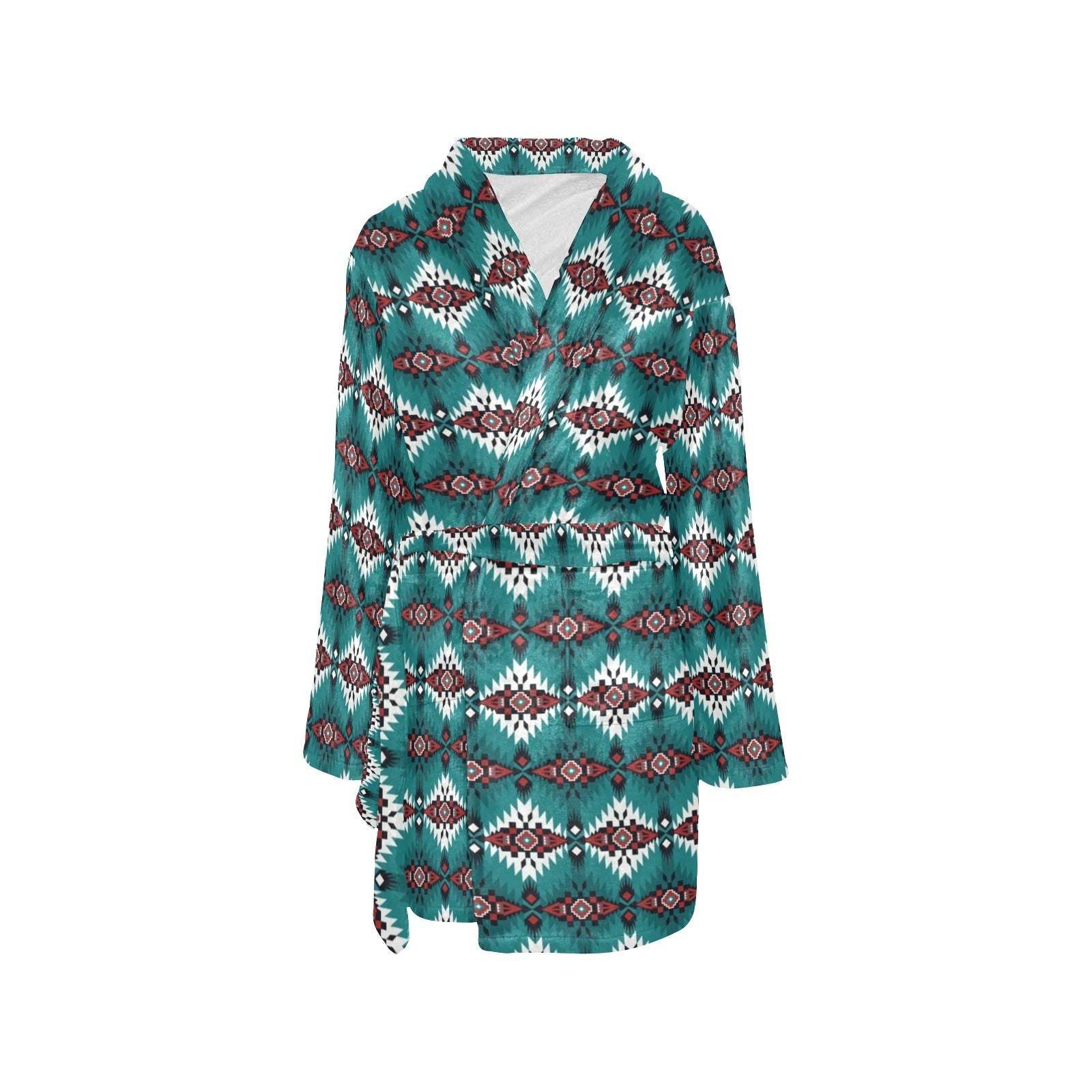 Baha Ranch Teal Aztec Women's Western Bath Robe by Baha Ranch Western Wear - product image 7