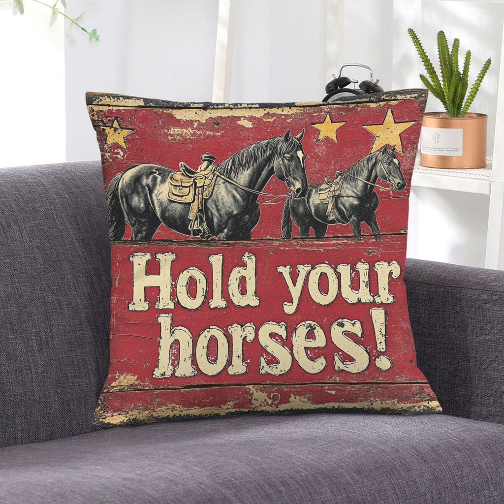 Baha Ranch Hold Your Horses Velvety Soft Pillow Case Made in America by Baha Ranch Western Wear - product image 6