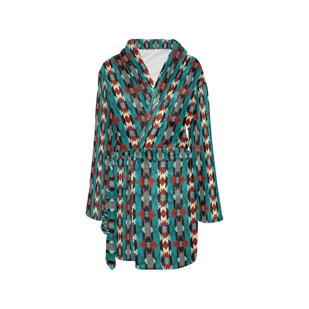 Baha Ranch Teal Aztec Women's Western Robe by Baha Ranch Western Wear - product image 3