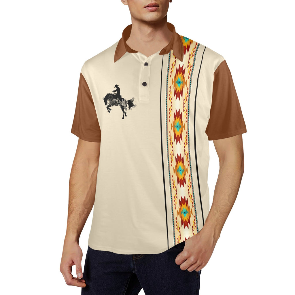 Baha Ranch Desert Cowboy Aztec Polo Shirt by Baha Ranch Western Wear - product image 3