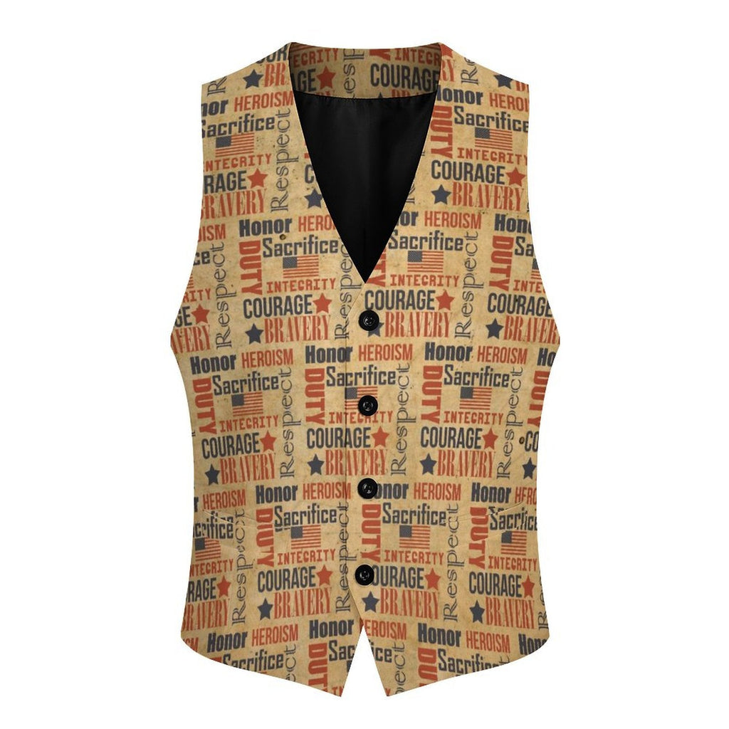 Baha Ranch Military Veteran Patriot Men's Vest by Baha Ranch Western Wear - product image 2