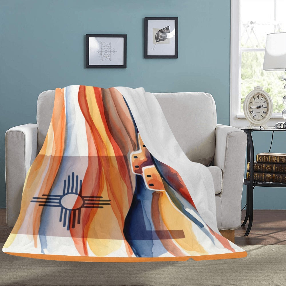Baha Ranch New Mexico Throw Ultra-Soft Micro Fleece Blanket 60" x 80" Made in America by Baha Ranch Western Wear