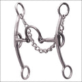 6.75" Professional Choice Derby Bit Smooth Medium Port Horse Curb Mouth