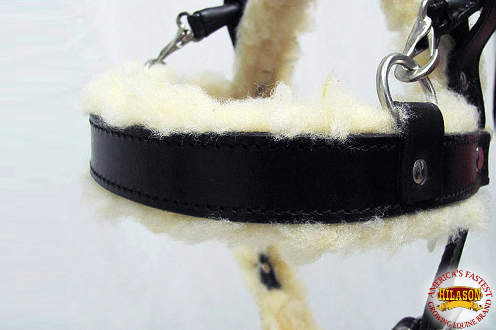 HILASON Guide Dog Harness Brown Padded Genuine Leather with Training Handle