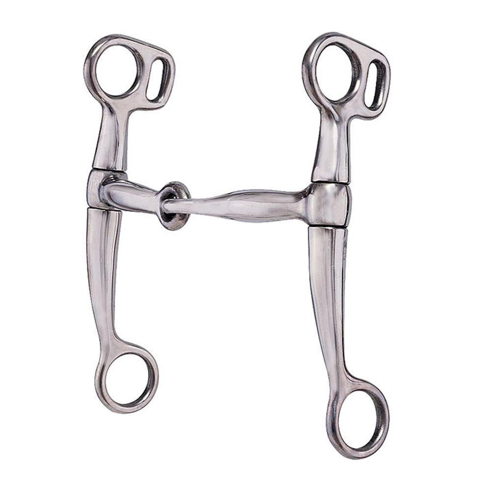 HILASON SS Horse Breaking Bit 5" Training Bit Copper Roller & Swivel Shanks – Professional Schooling Bit for Young Horses