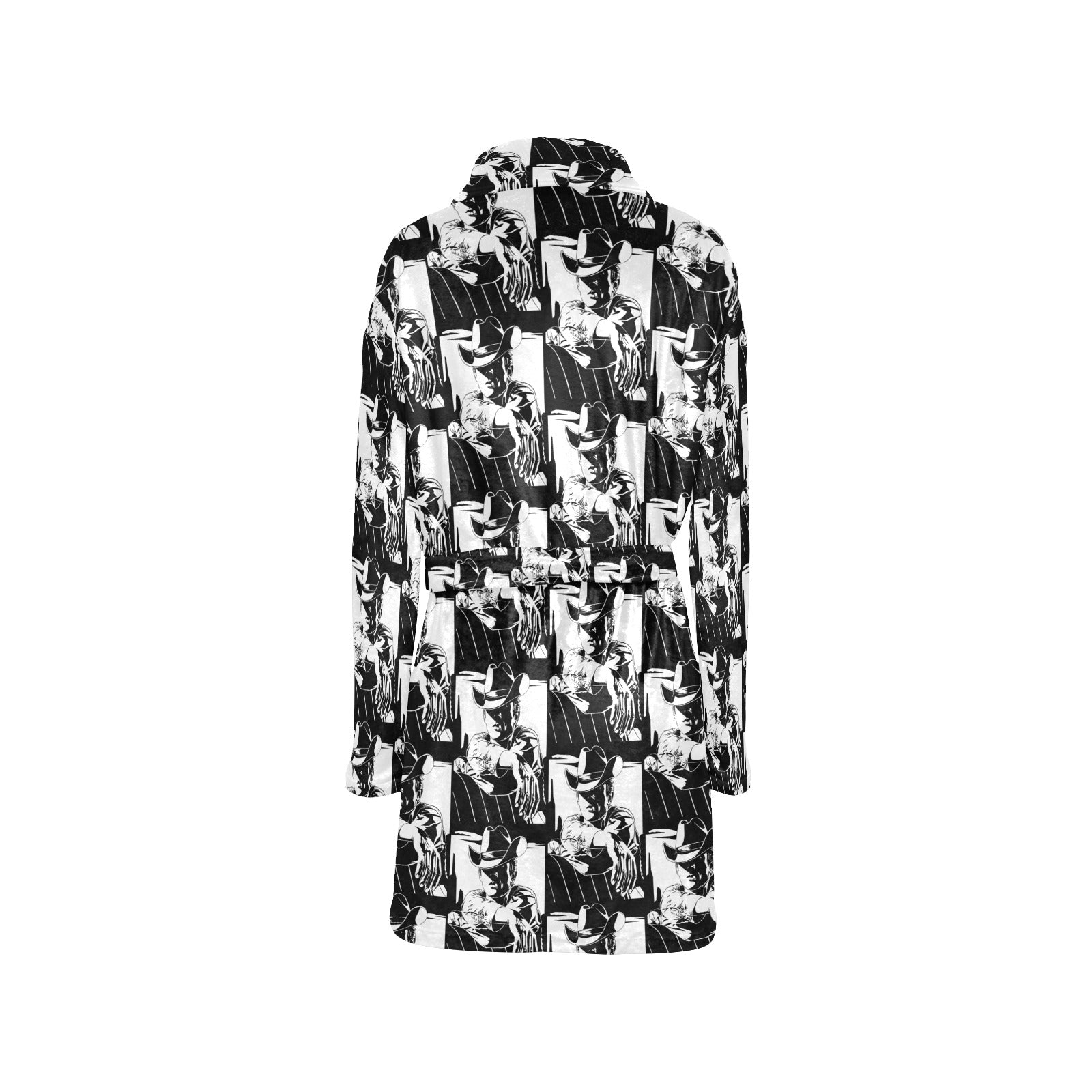 Baha Ranch Black White Cowboy Bath Robe by Baha Ranch Western Wear - product image 4