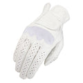 Heritage Spectrum Show Leather Riding Gloves — White