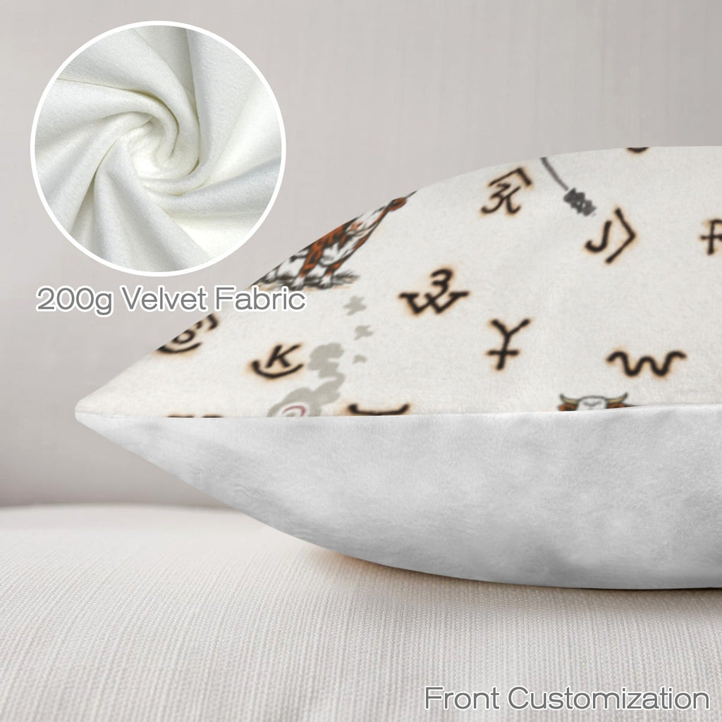Baha Ranch Hereford Brands Velvety Soft Pillow Cover Made in America by Baha Ranch Western Wear - product image 4