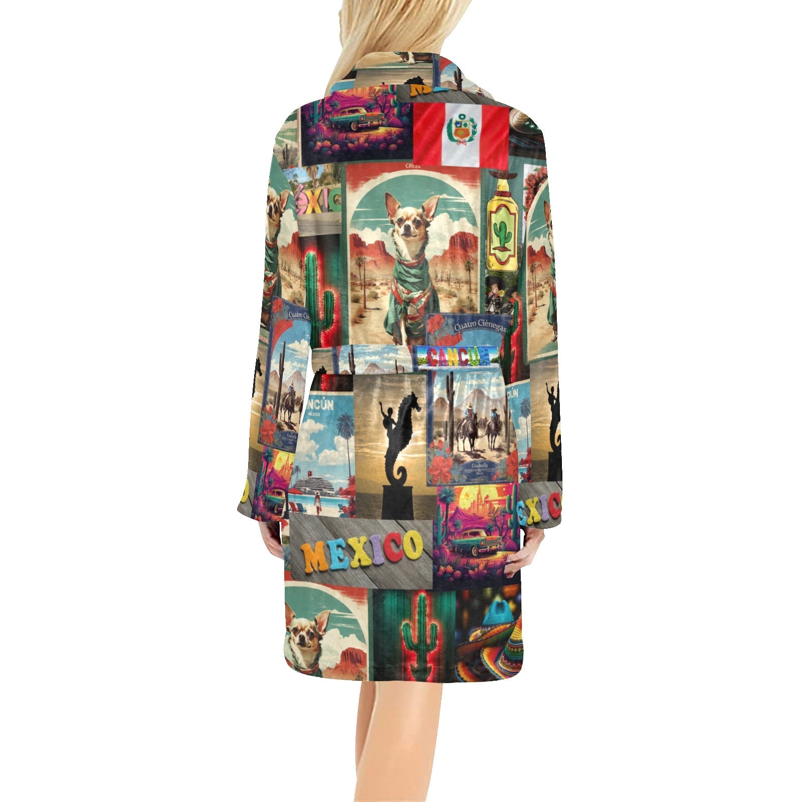 Baha Ranch Colores de Mexico The Love of Mexico Fleece Robe by Baha Ranch Western Wear - product image 2
