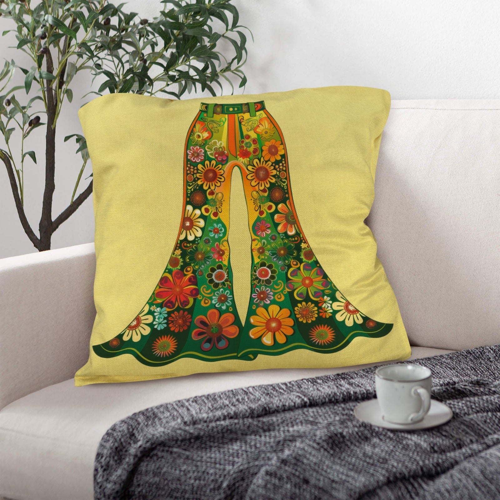 Baha Ranch Floral Bell Bottoms Pillow Case Made in America by Baha Ranch Western Wear - product image 5