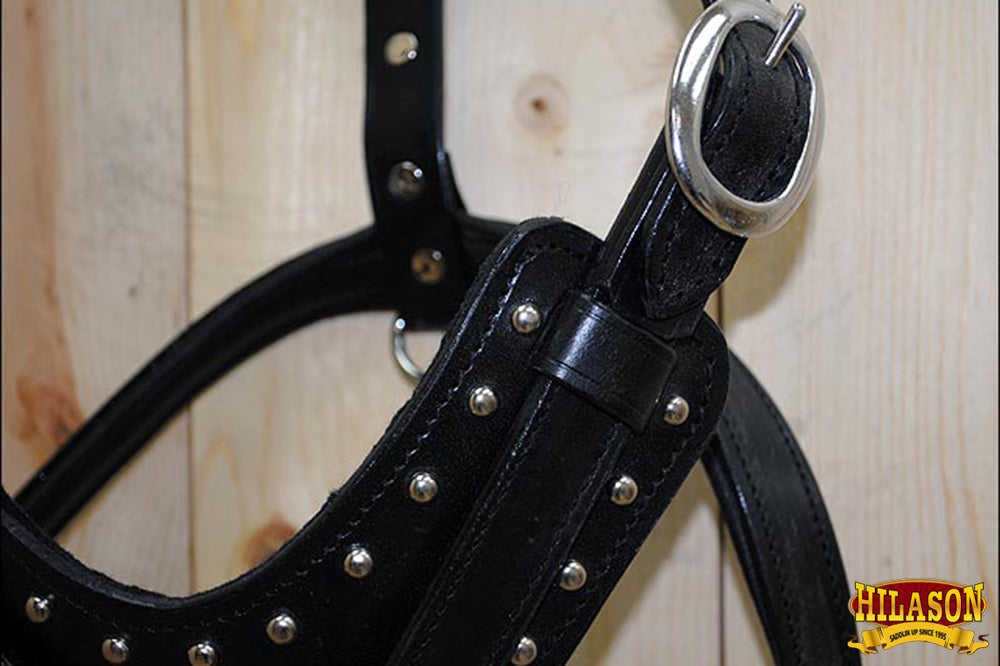 HILASON Genuine Leather Dog Harness Padded Heavy Duty & Comfortable Fit
