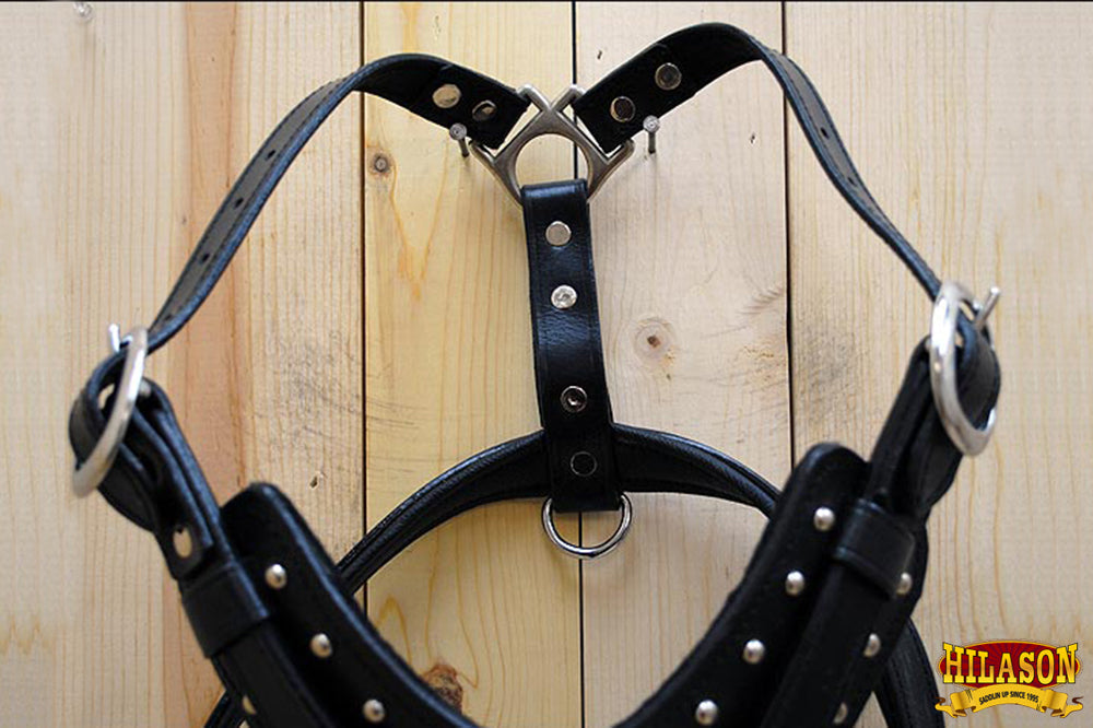 HILASON Genuine Leather Dog Harness Padded Heavy Duty & Comfortable Fit