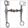 Hilason Stainless Steel Tom Thumb Copper Roller Horse Gag Bit, 5" x 6" Cheek