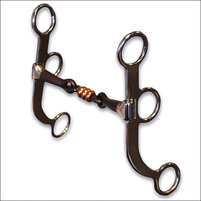 Professional Choice Bob Avila Training Three Piece Copper Roller Horse Mouth Bit
