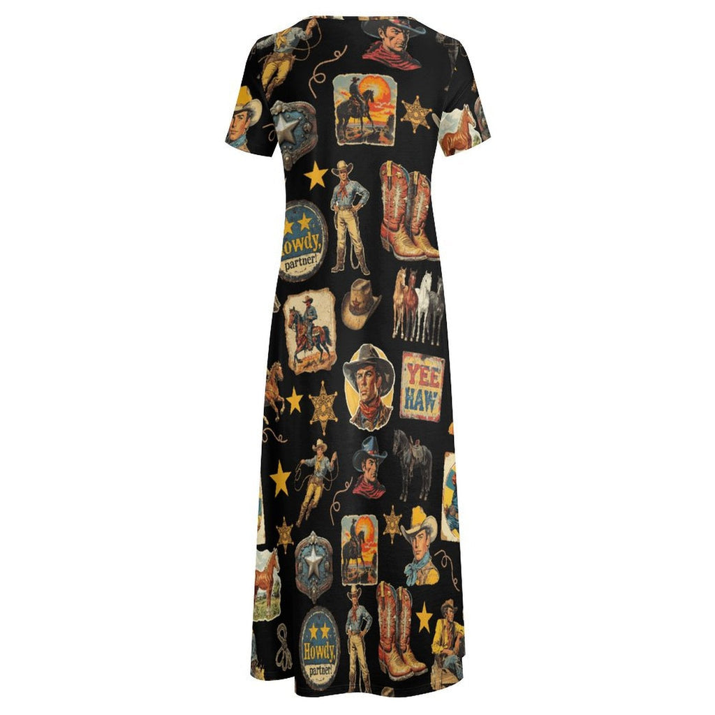 Baha Ranch Vintage Cowboy Collage Western Dress by Baha Ranch Western Wear - product image 4