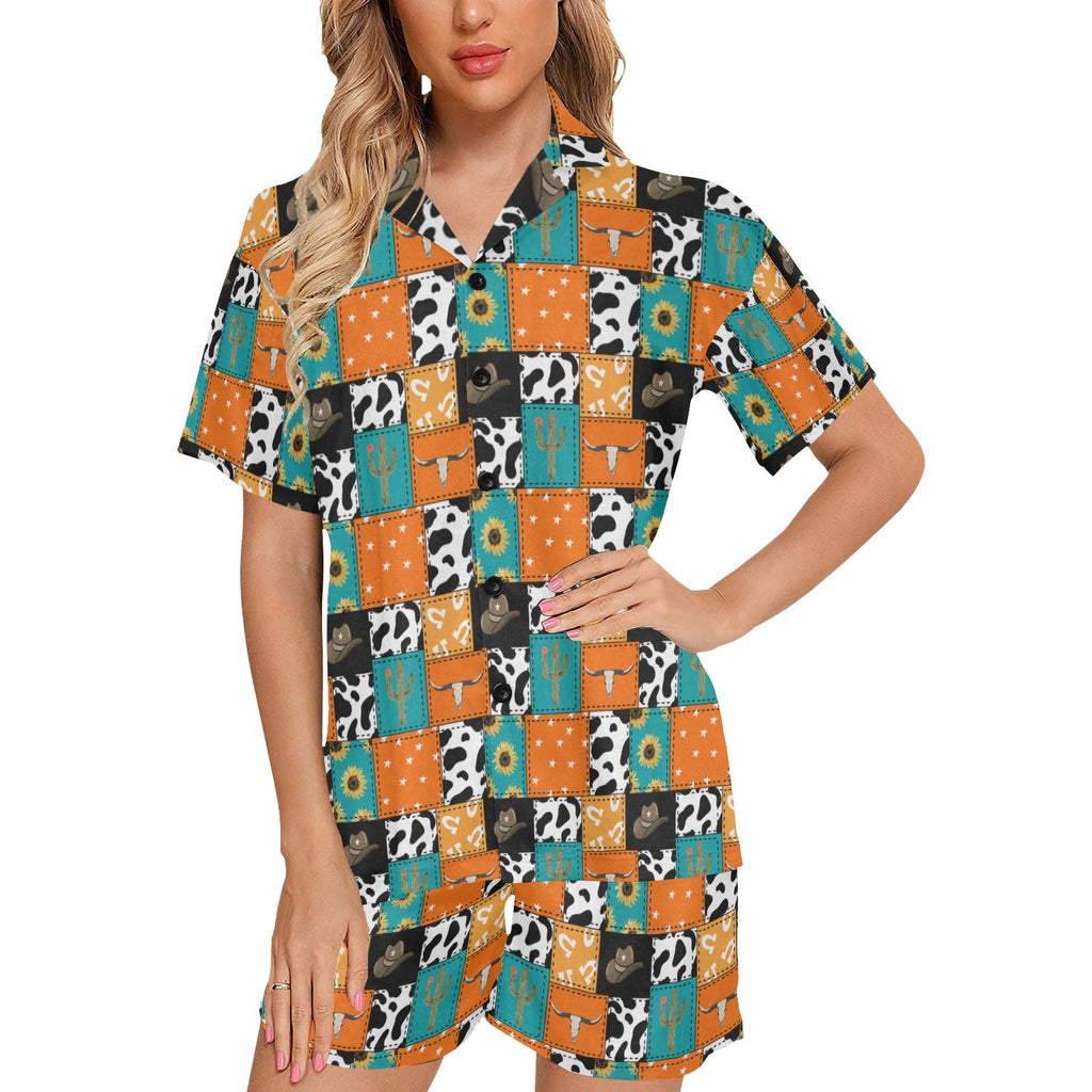 Baha Ranch Western Patchwork Women's Western Pajama Set by Baha Ranch Western Wear