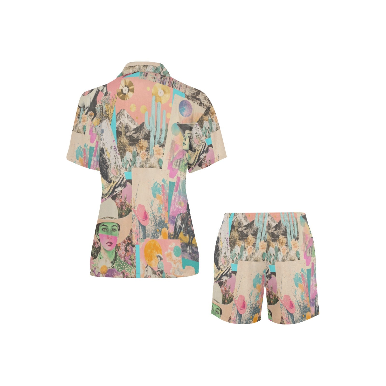 Baha Ranch Retro Pop Western Collage Pajama Set by Baha Ranch Western Wear - product image 3