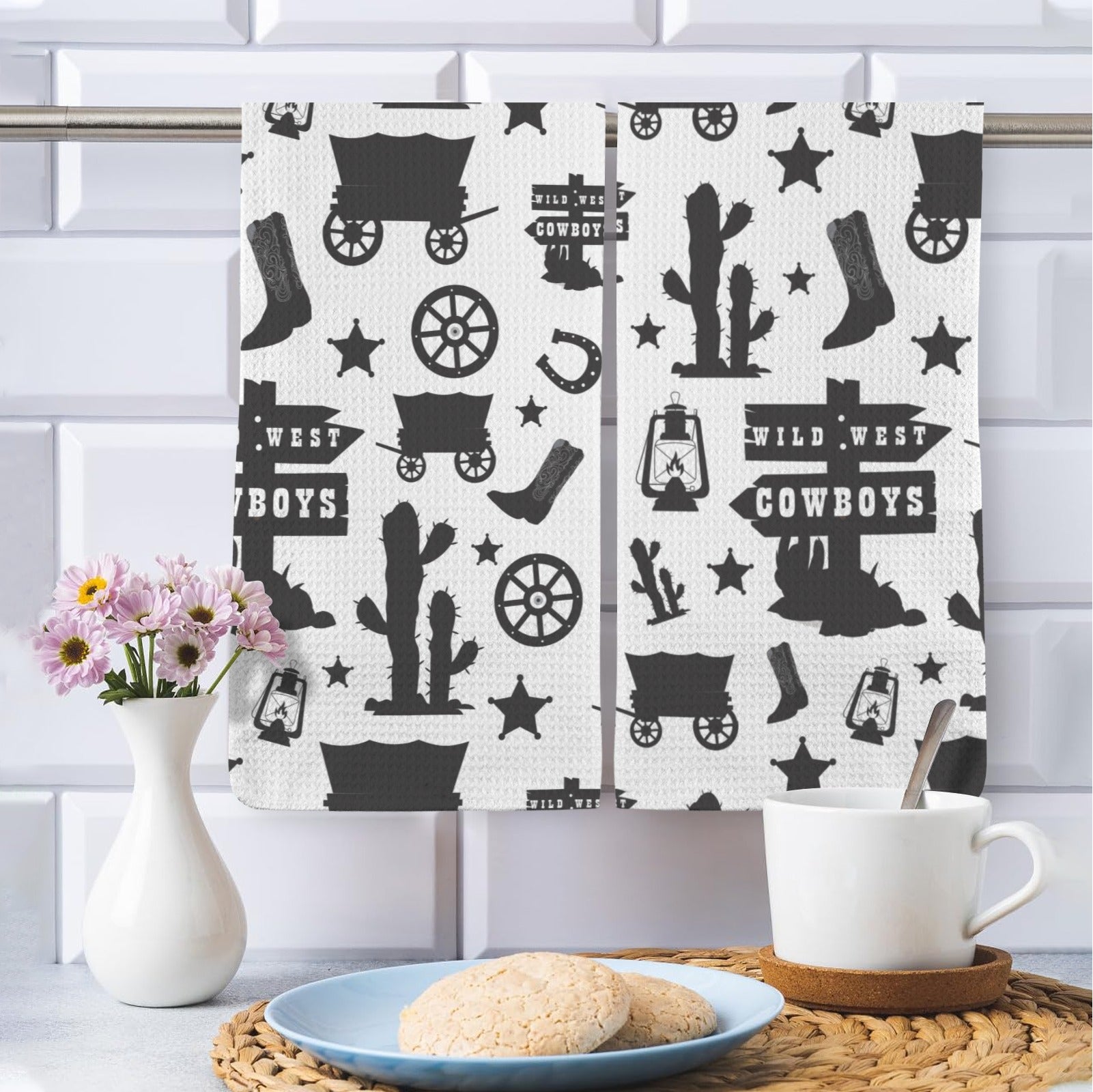 Baha Ranch Wild West Cowboys Set of 2 Dish Towels Made in America by Baha Ranch Western Wear - product image 5