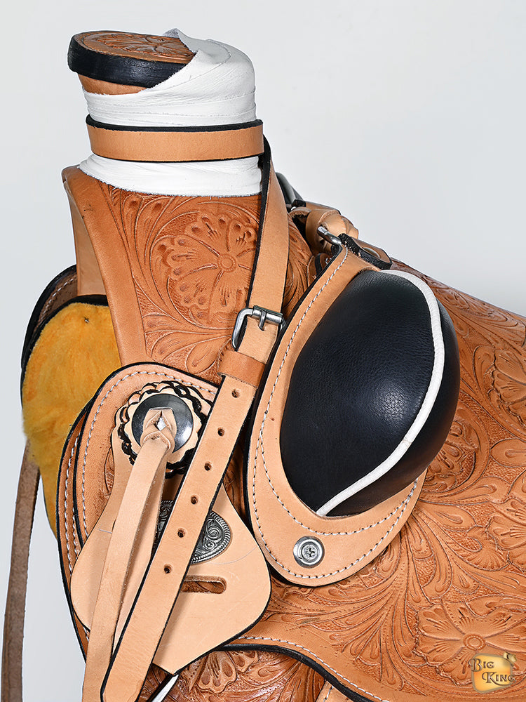 Hilason Western Horse Wade Saddle American Leather Ranch Roping Tan
