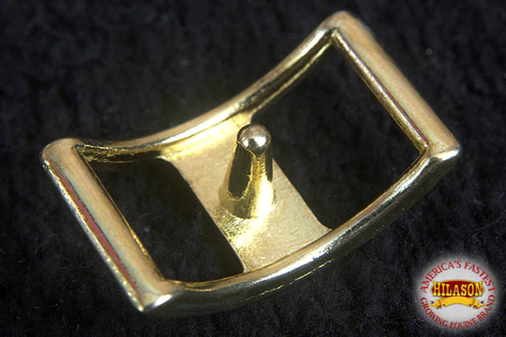 Hilason Die-Cast Conway Buckle, Brass-Plated — 1/2"