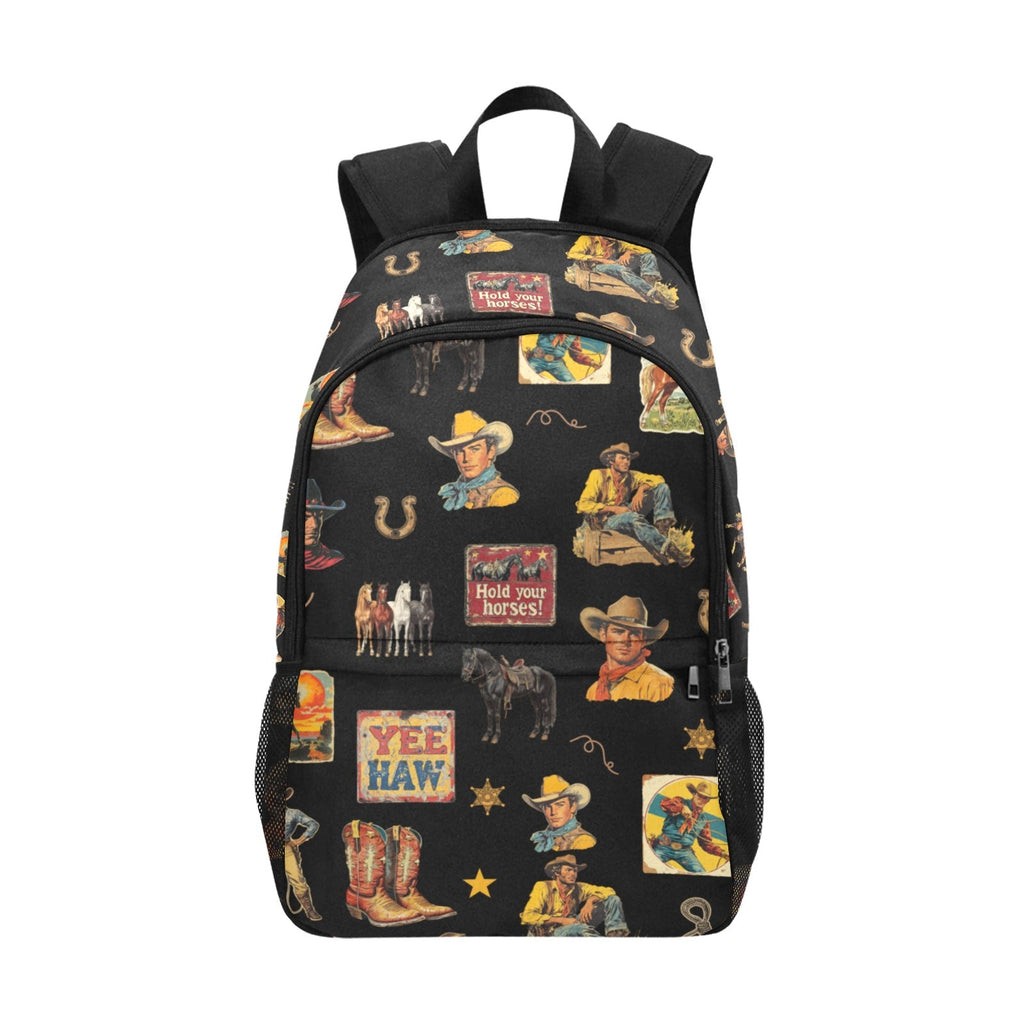 Baha Ranch Vintage Cowboy Collage Western Backpack by Baha Ranch Western Wear