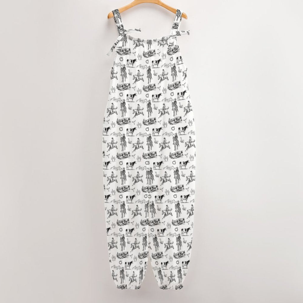 Baha Ranch Ranch Life Overalls Jumpsuit White by Baha Ranch Western Wear - product image 4