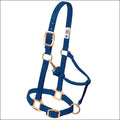 Navy Nylon Adjustable Chin Throat Snap Halter For Weanling Pony