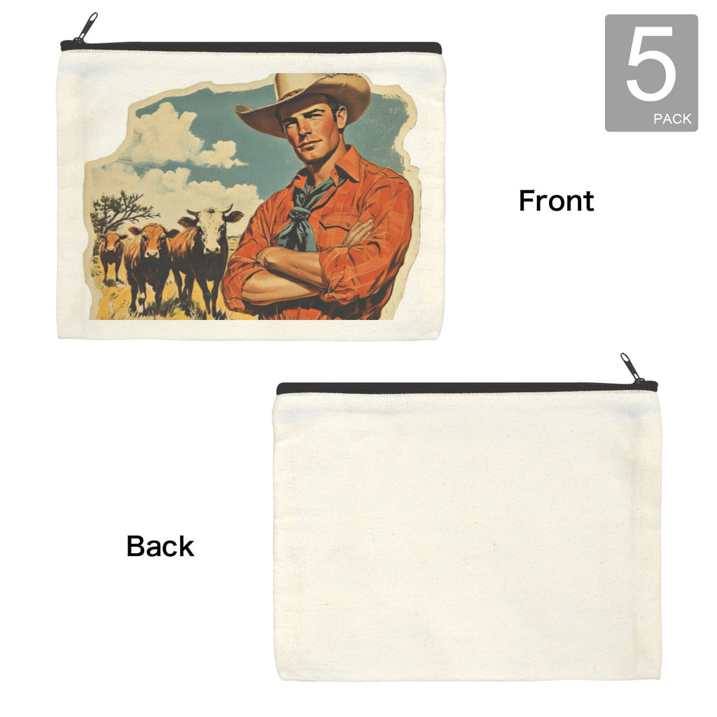 Baha Ranch Cowboy Cattle Rancher pack of 5 Cosmetic Bags Made in America by Baha Ranch Western Wear - product image 4