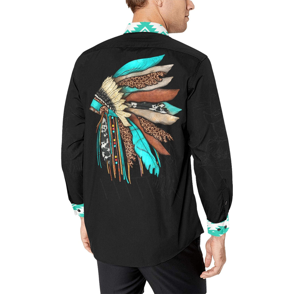 Baha Ranch Indian Headdress Unisex Western Button UP Shirt by Baha Ranch Western Wear - product image 3