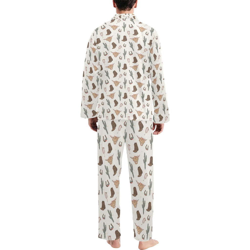 Baha Ranch Howdy Highland Cow Christmas Men's Western Pajama Set by Baha Ranch Western Wear - product image 2