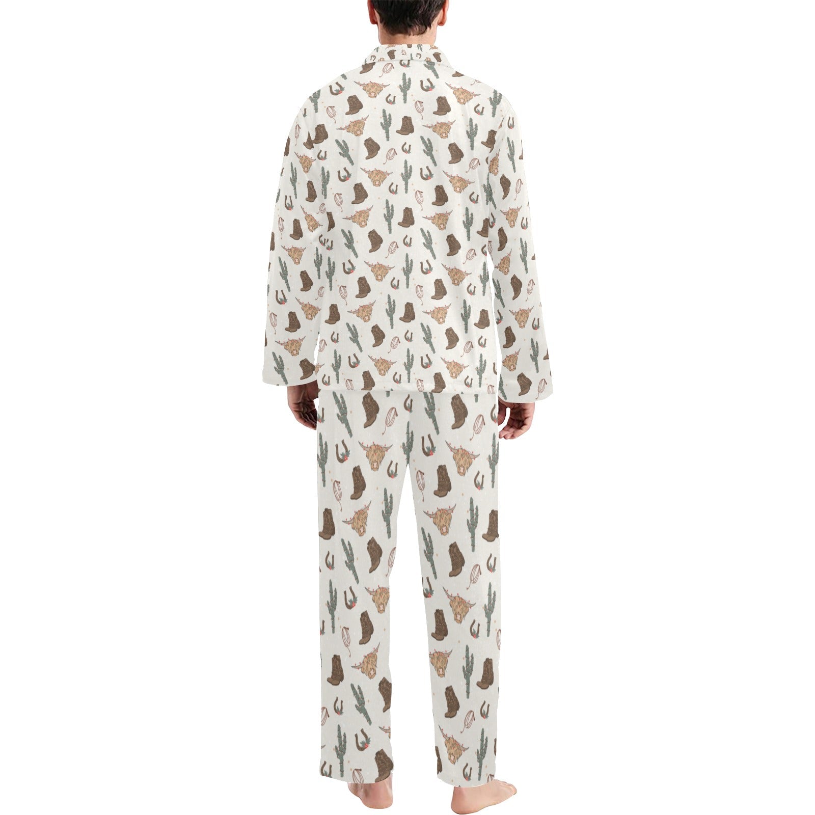 Baha Ranch Howdy Highland Cow Christmas Men's Western Pajama Set by Baha Ranch Western Wear - product image 2