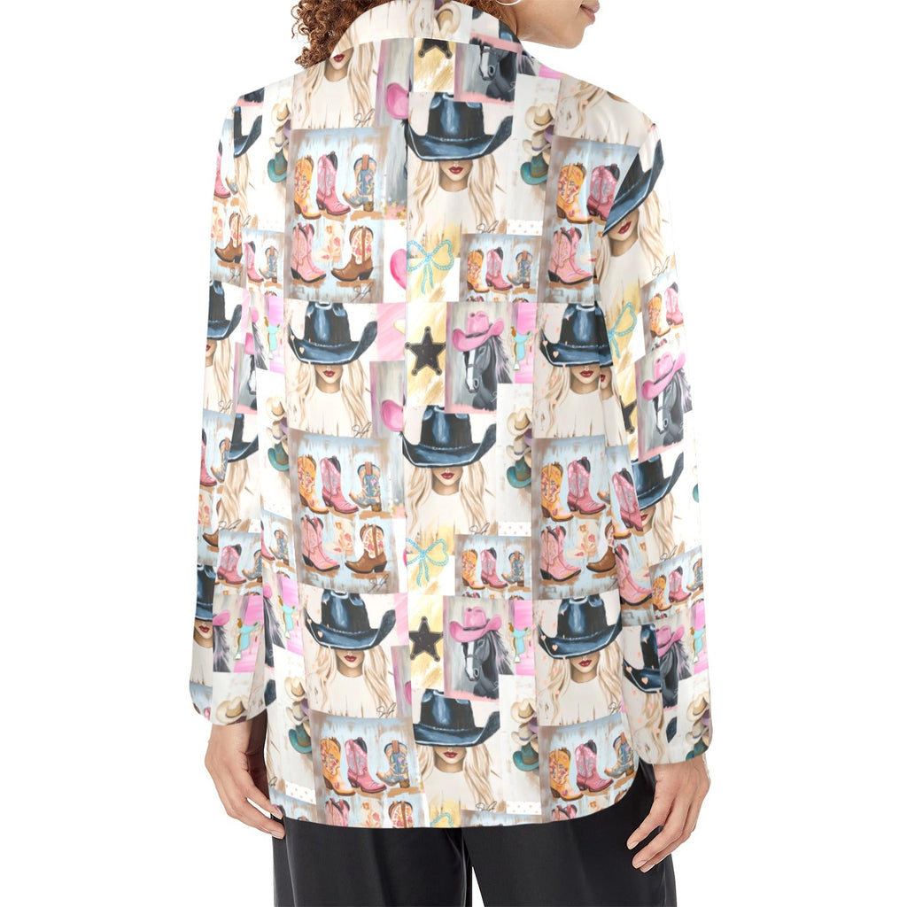 Baha Ranch Danilo Painted Cowgirl Collage Western Blazer by Baha Ranch Western Wear - product image 5