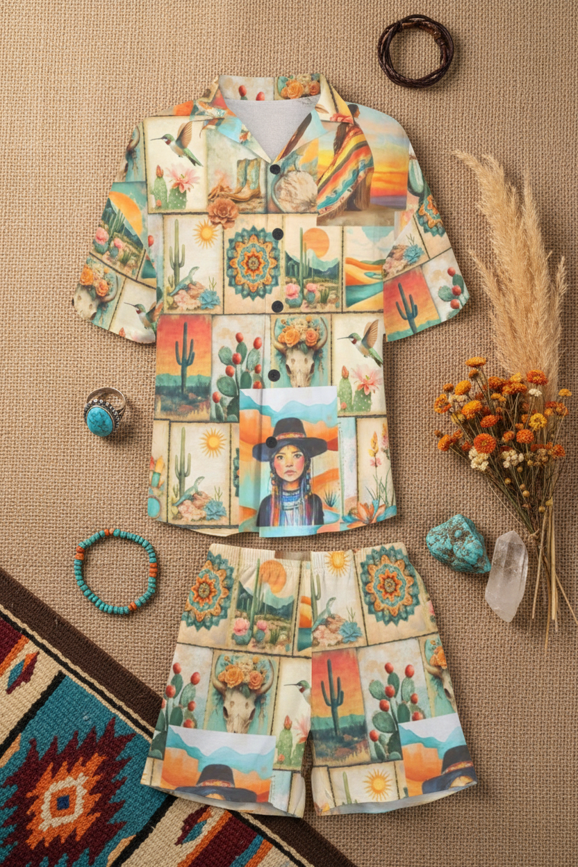 Baha Ranch Pictures of the Southwest Women's Pajama Set Made in America by Baha Ranch Western Wear - product image 4