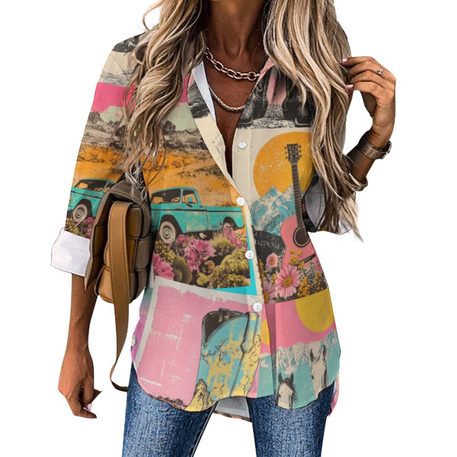 Baha Ranch Pop Western Wanted Button Up Blouse by Baha Ranch Western Wear - product image 2