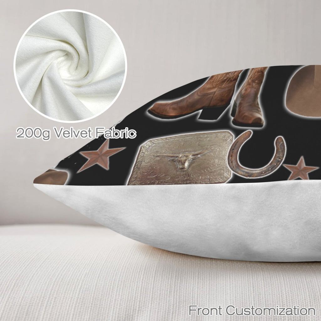 Baha Ranch Cowboy Collage Velvety Soft Throw Pillow Case Made in America by Baha Ranch Western Wear - product image 6