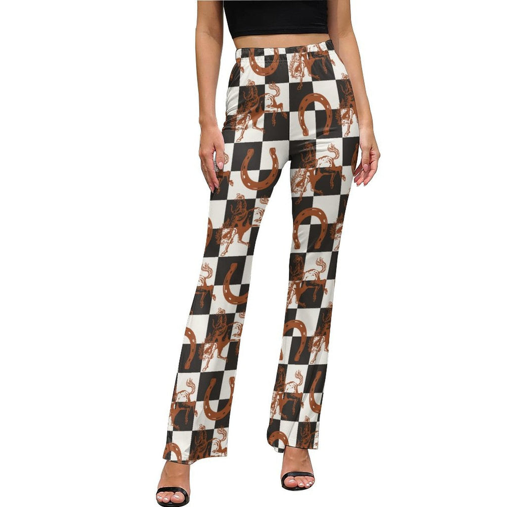 Baha Ranch Checkered Rodeo Flare Pants by Baha Ranch Western Wear - product image 4