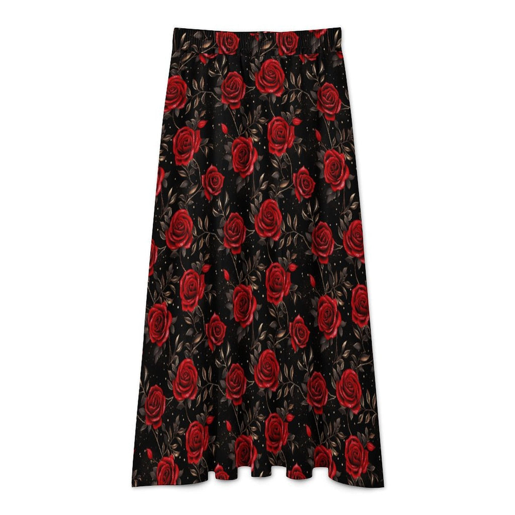 Baha Ranch Colores de Mexico Romantic Red Roses Midi Skirt by Baha Ranch Western Wear - product image 2