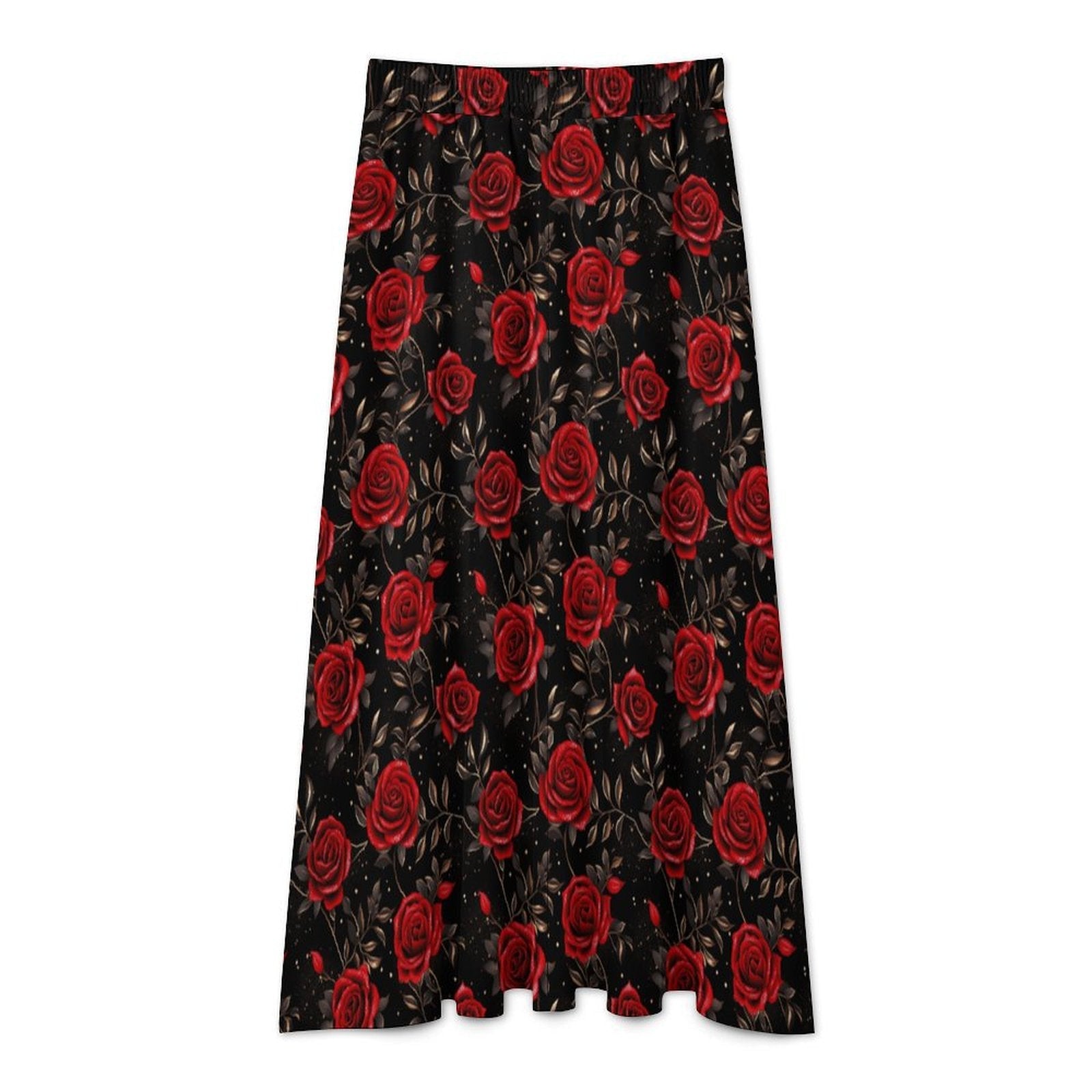 Baha Ranch Colores de Mexico Romantic Red Roses Midi Skirt by Baha Ranch Western Wear - product image 2