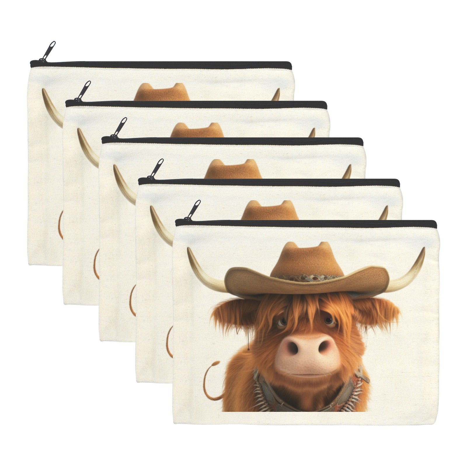 Baha Ranch Cowboy Highland Cosmetic Bag Pack of 5 Made in America by Baha Ranch Western Wear - product image 2