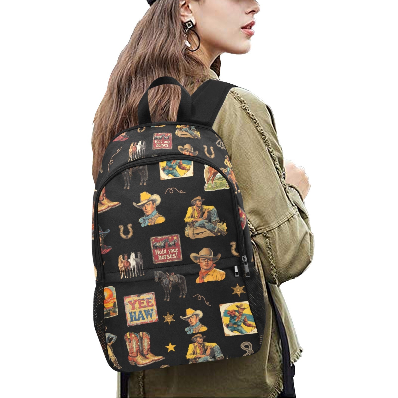 Baha Ranch Vintage Cowboy Collage Western Backpack by Baha Ranch Western Wear - product image 6
