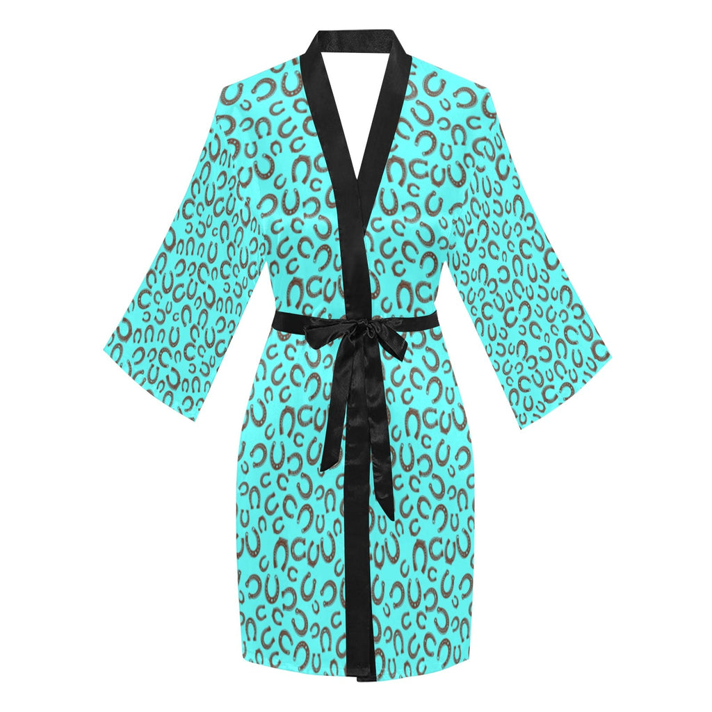Baha Ranch Mini Turquoise Horeshoe Women's Lounge Kimono Robe by Baha Ranch Western Wear - product image 3