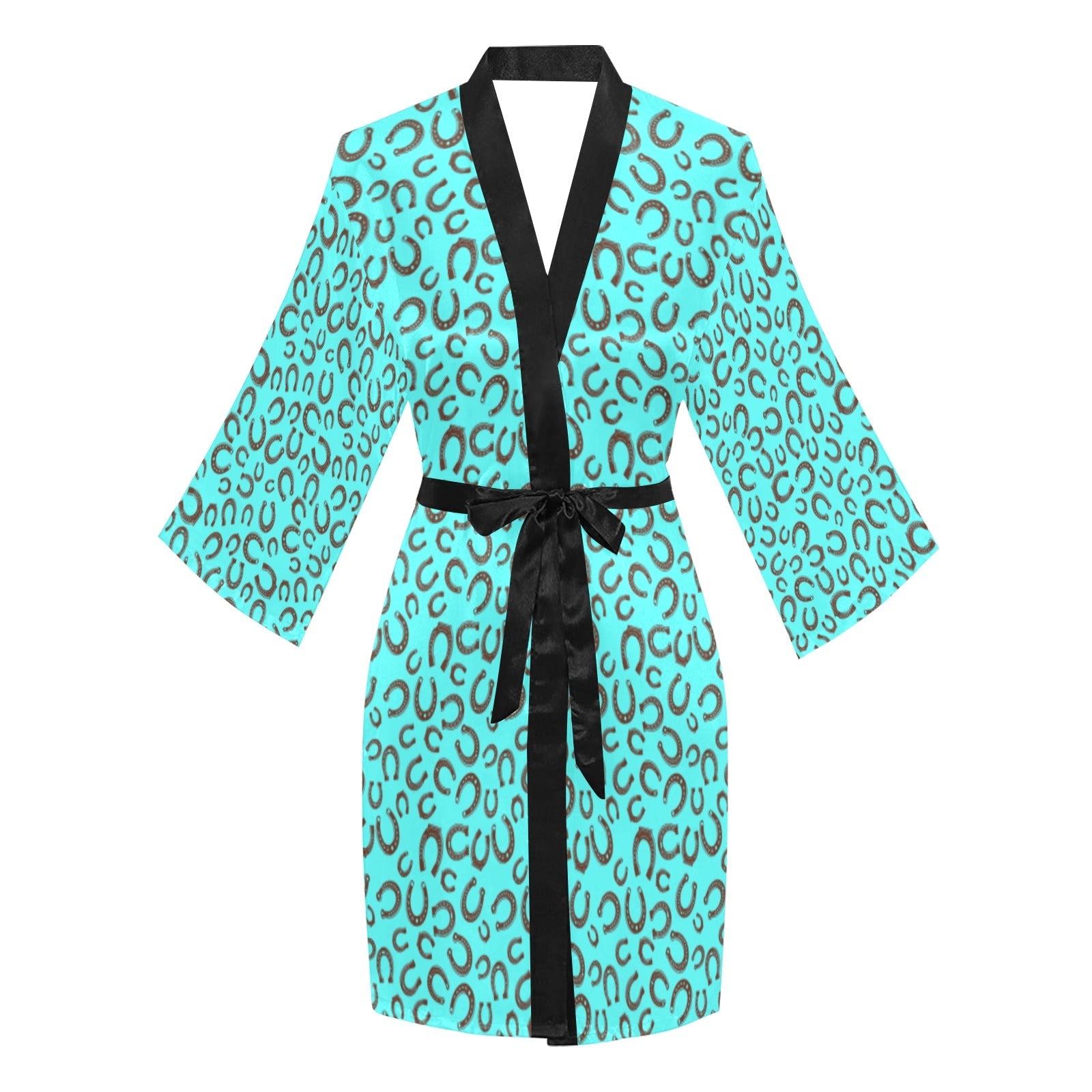 Baha Ranch Mini Turquoise Horeshoe Women's Lounge Kimono Robe by Baha Ranch Western Wear - product image 3