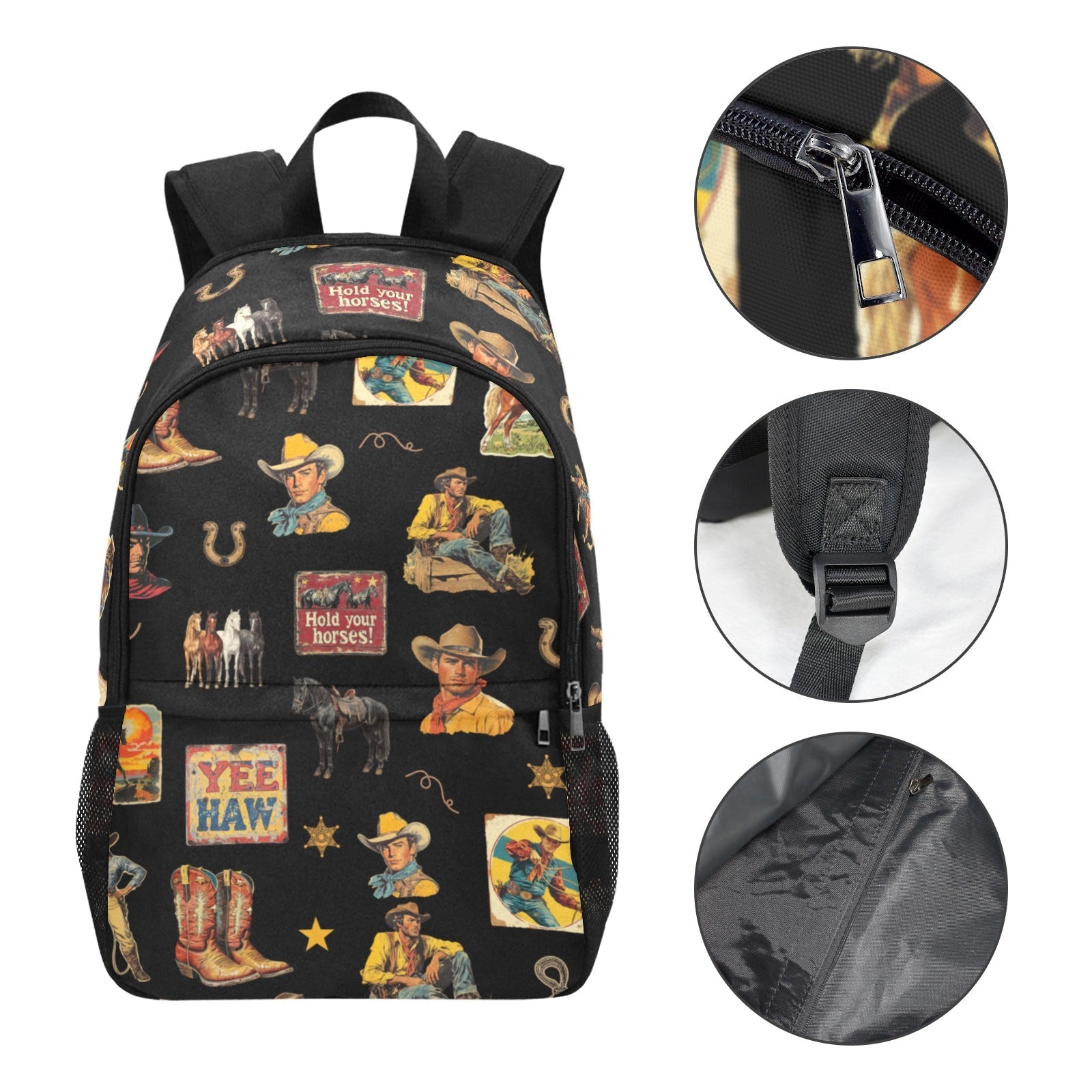 Baha Ranch Vintage Cowboy Collage Western Backpack by Baha Ranch Western Wear - product image 9