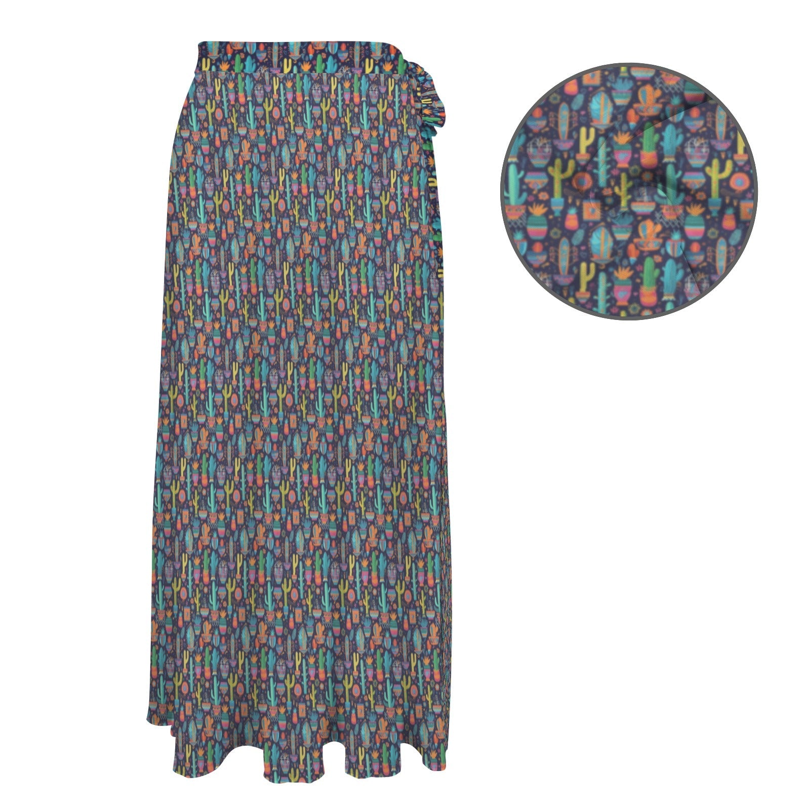 Baha Ranch Cactus Crazy Beach Coverup Skirt by Baha Ranch Western Wear - product image 2