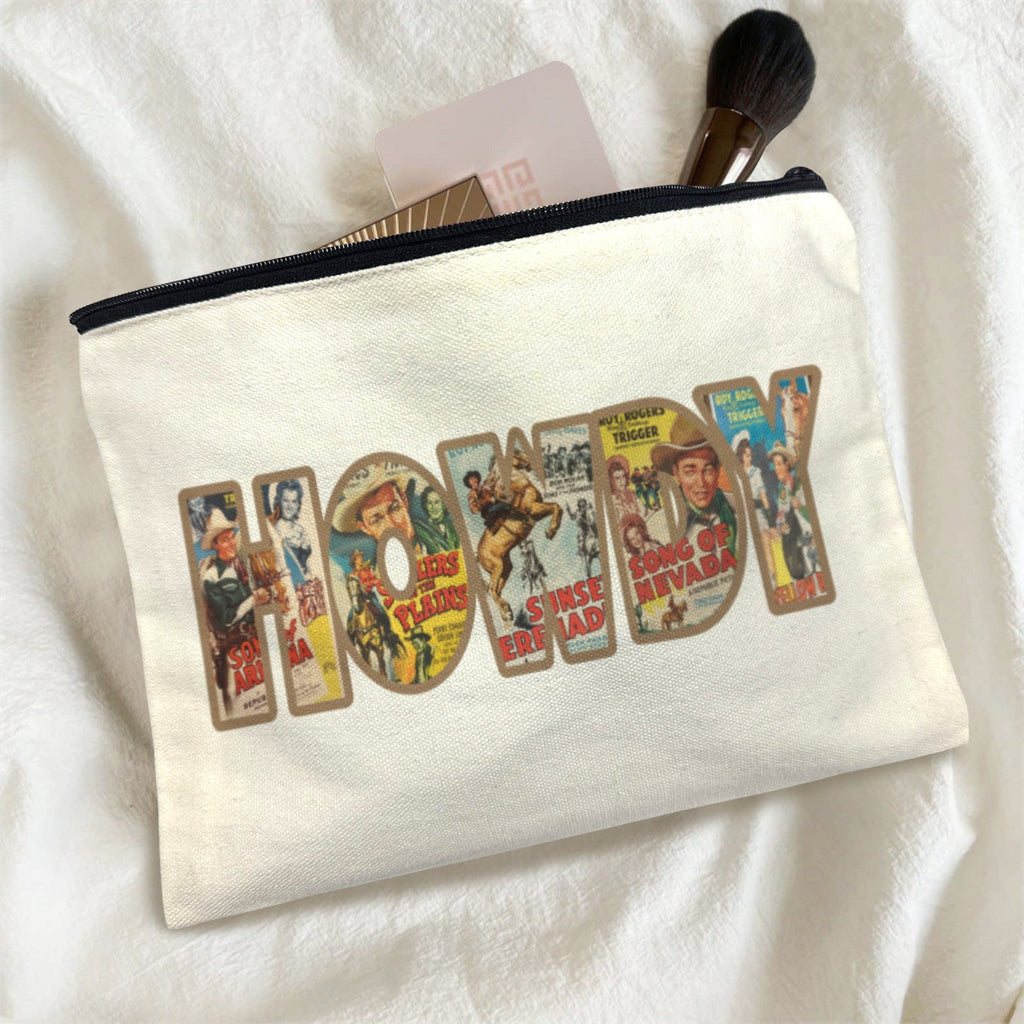 Baha Ranch Vintage Howdy Cosmetic Bag Pack of 5 Made in America by Baha Ranch Western Wear