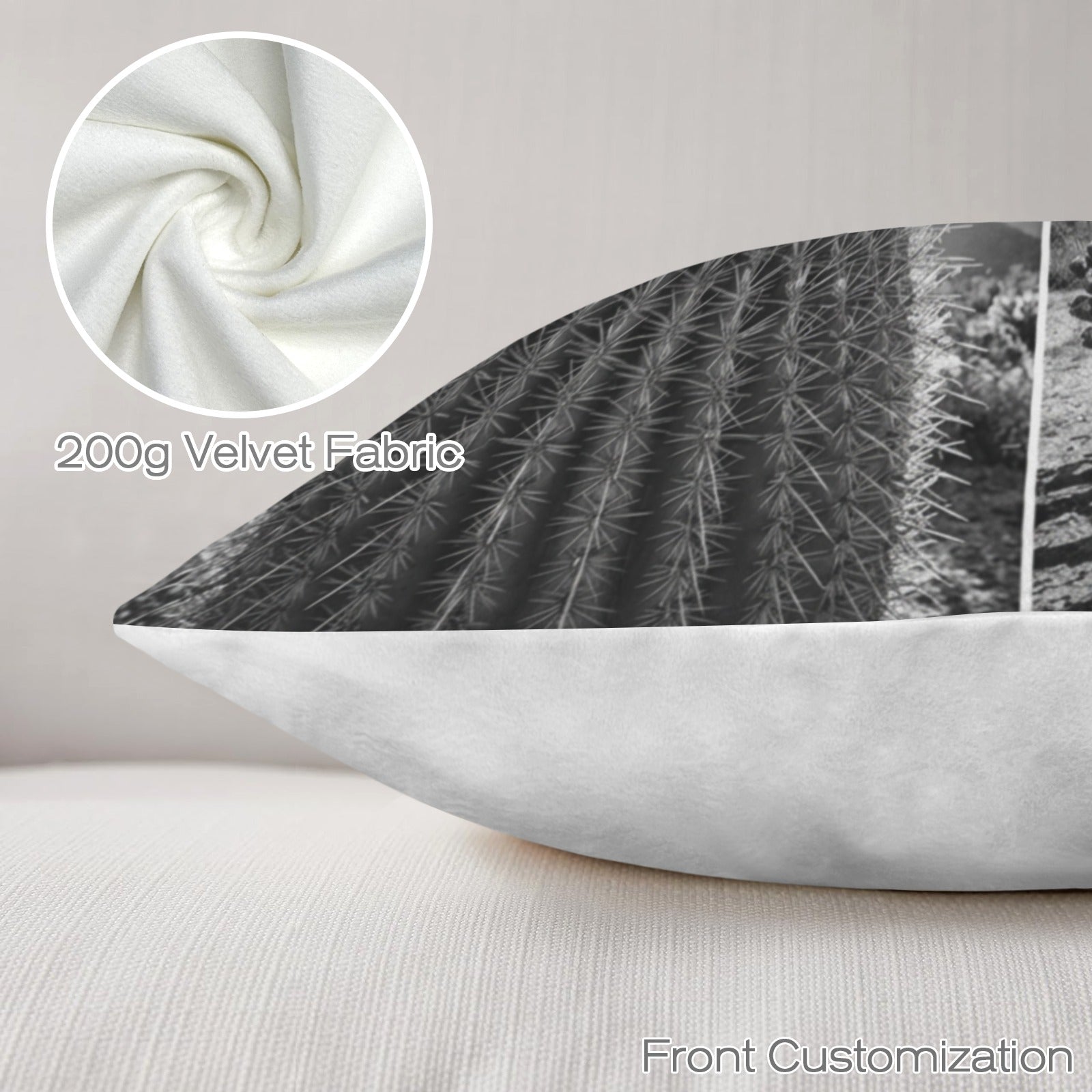 Baha Ranch Black White Cactus Velvety Soft Pillow Case Made in America by Baha Ranch Western Wear - product image 5