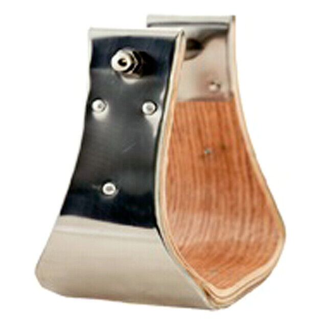 Hilason Horse Bell Stirrups Bound Stainless Steel